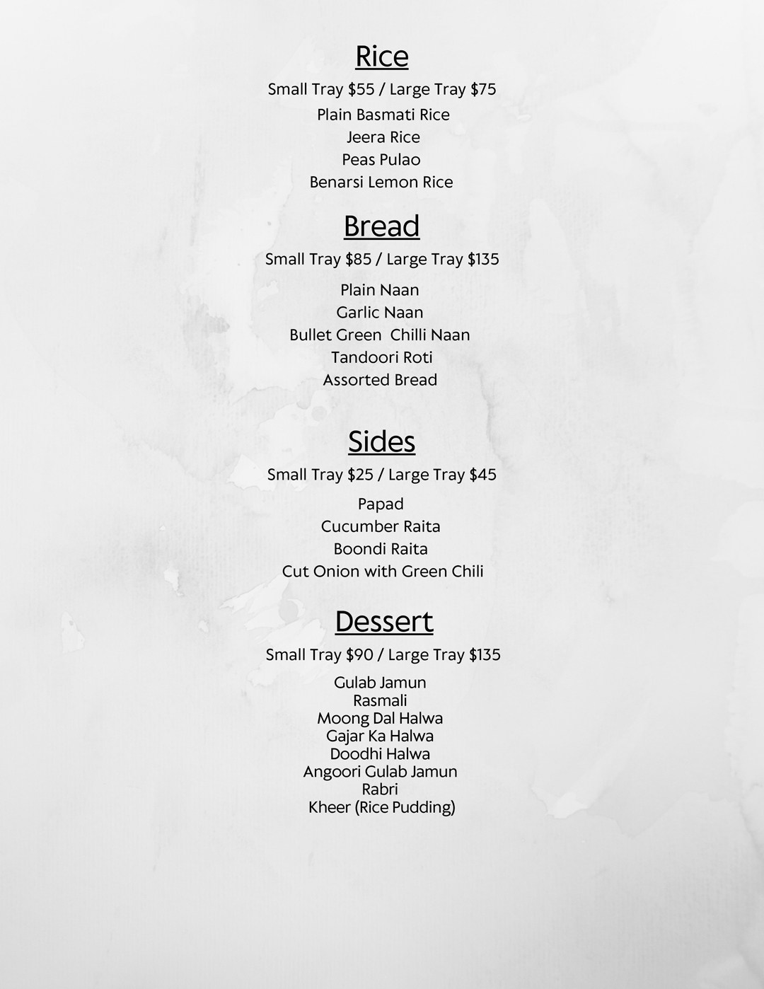 Benares Indian Restaurant- Party Tray Menu-3