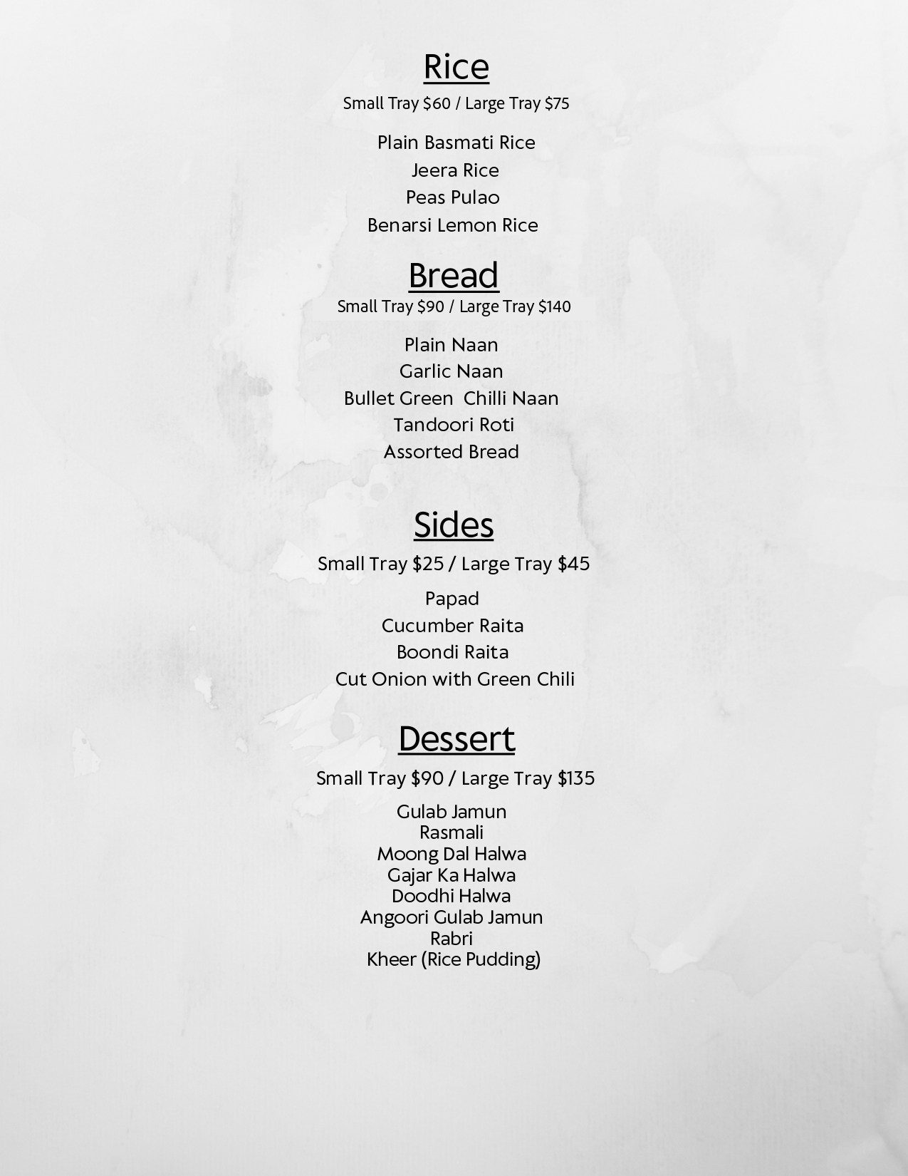 Benares Indian Restaurant- Party Tray Menu-3