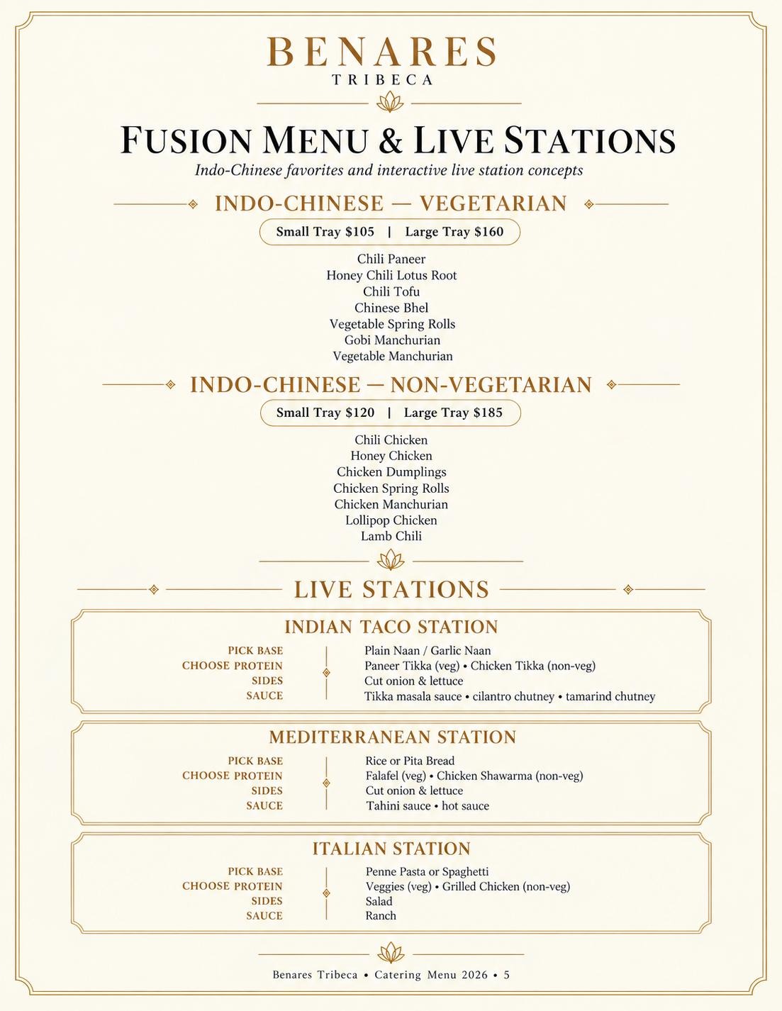Benares Indian Restaurant- Party Tray Menu-4